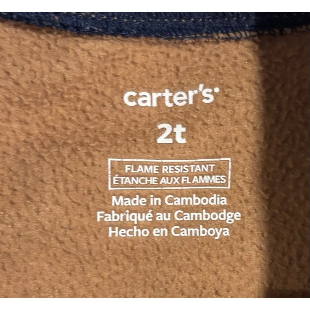 Carters Bear Pajamas‎ 2 Piece Fleece Set Long Sleeve Boys Size 2T
